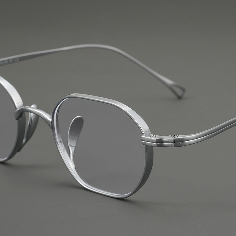 Rectangle Titanium Full Rim Prescription Eyeglasses Spectacles Frames Suitable For High Myopia 20875Y