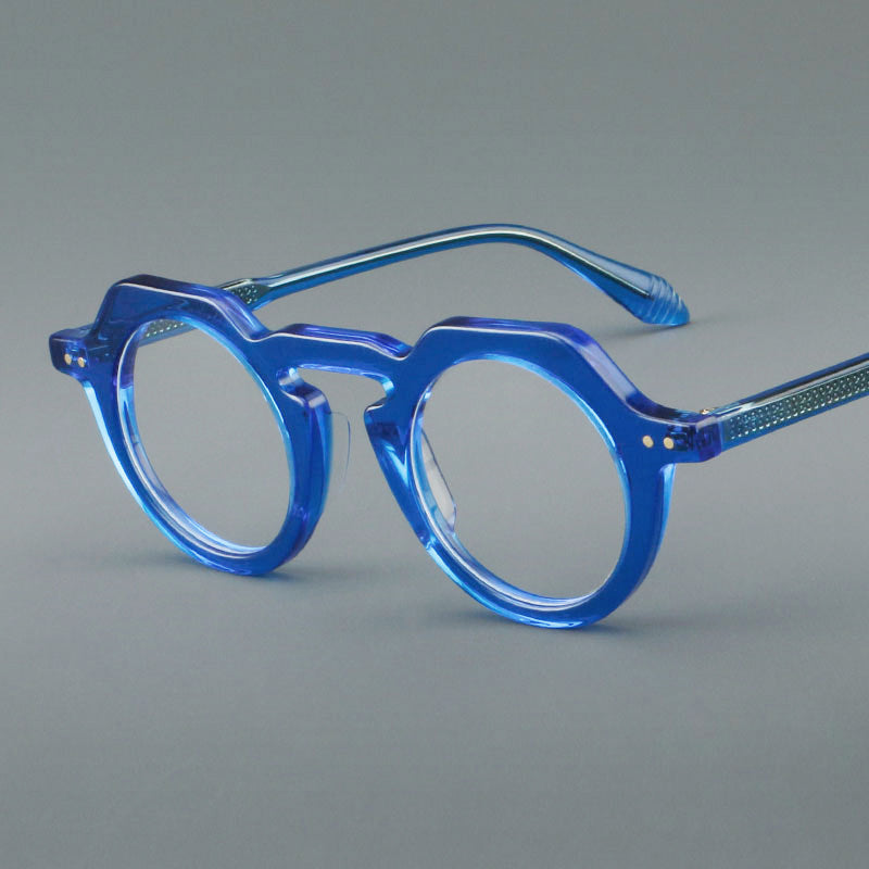 Crown Panto Acetate Full Rim Prescription Glasses Spectacles Frames 1179