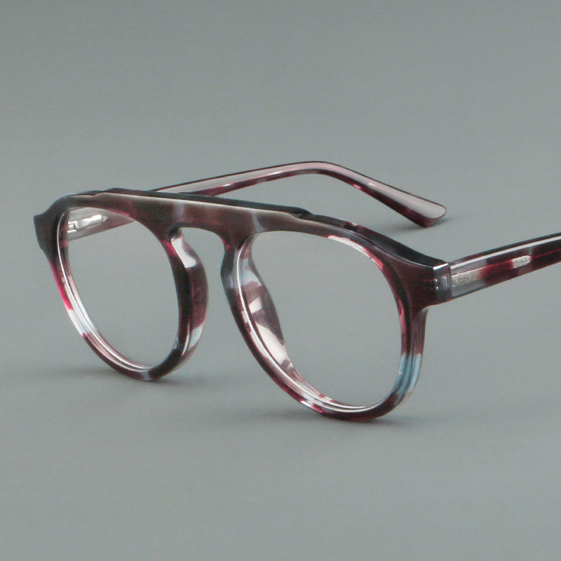 Single Bridge Pilot Acetate Full Rim Prescription Glasses Spectacles Frames 30119