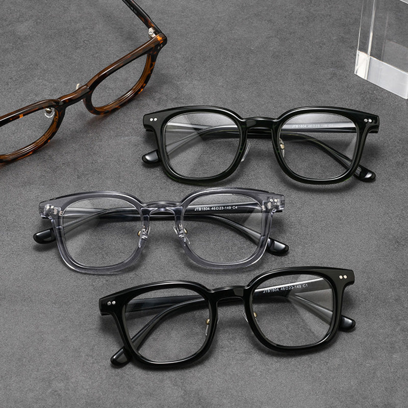 Acetate Rectangle Full Rim Prescription Eyeglasses Spectacles Frames JTB1804