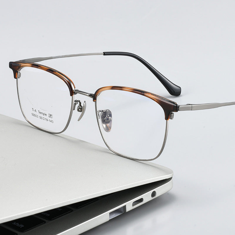 Classic Rectangular Browline Optical Frame 50003M
