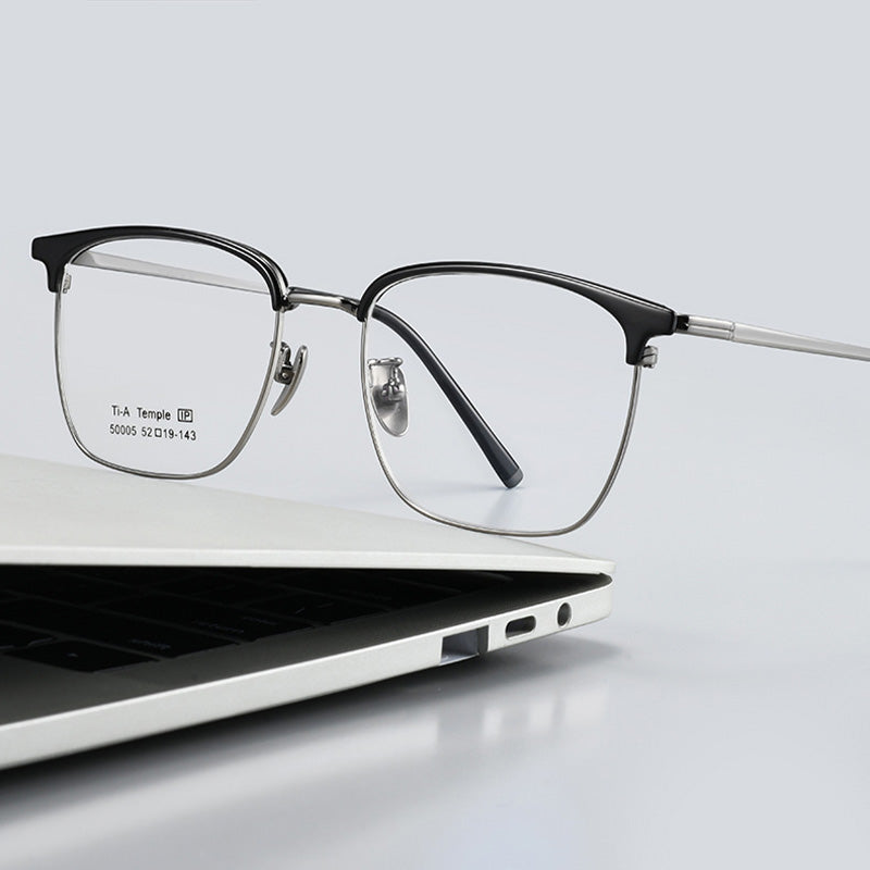 Classic Squoval Browline Optical Frame 50005M