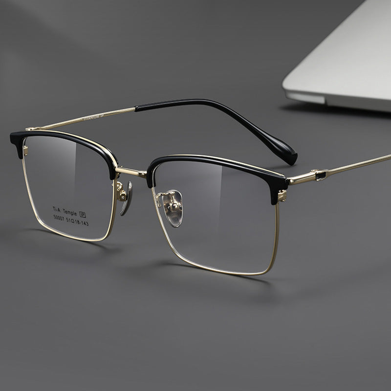 Classic Rectangular Browline Optical Frame 50007M