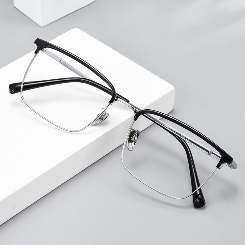 Classic Rectangular Browline Optical Frame 50009M