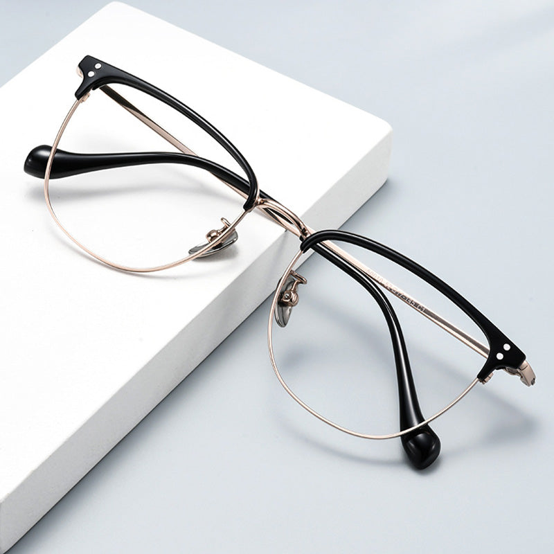 Classic Panto Browline Optical Frame 50010M