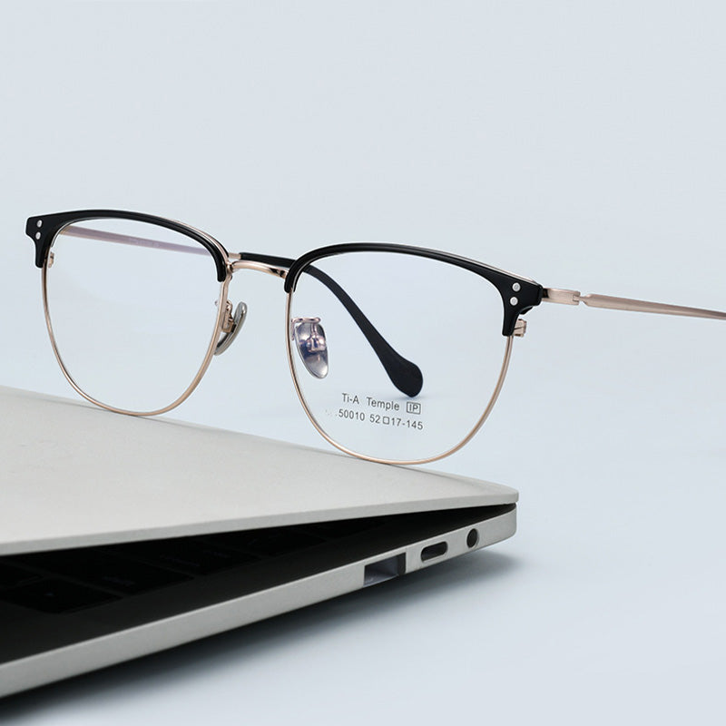 Classic Panto Browline Optical Frame 50010M