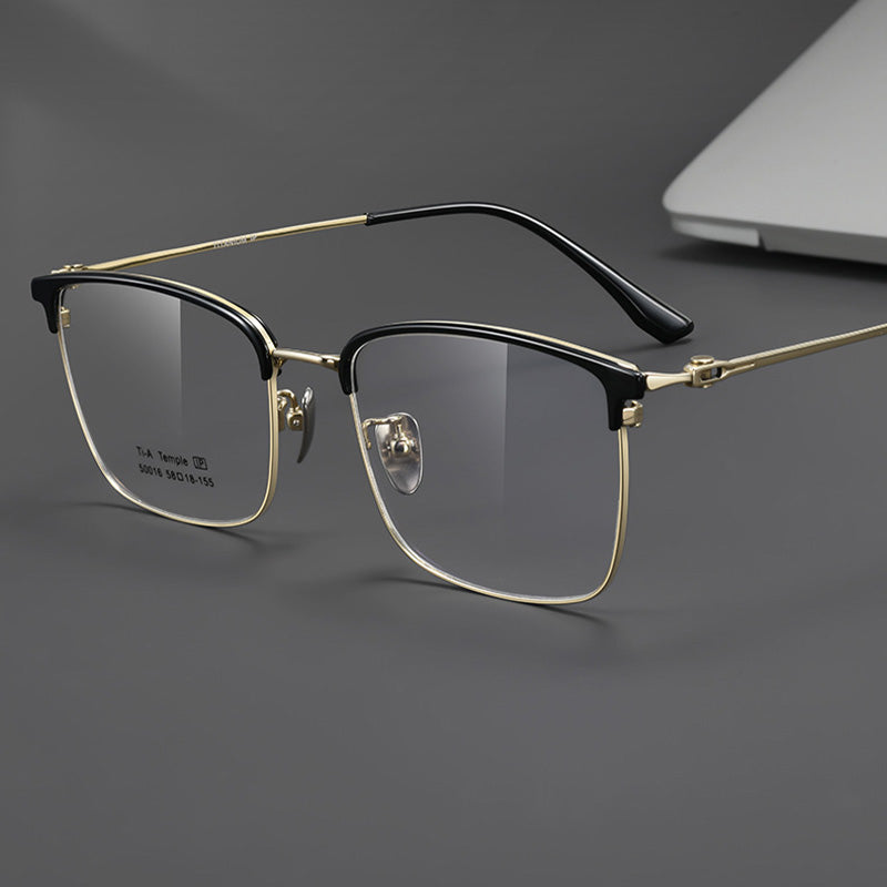 Large Frame Square Browline Optical Glasses Frame 50016M