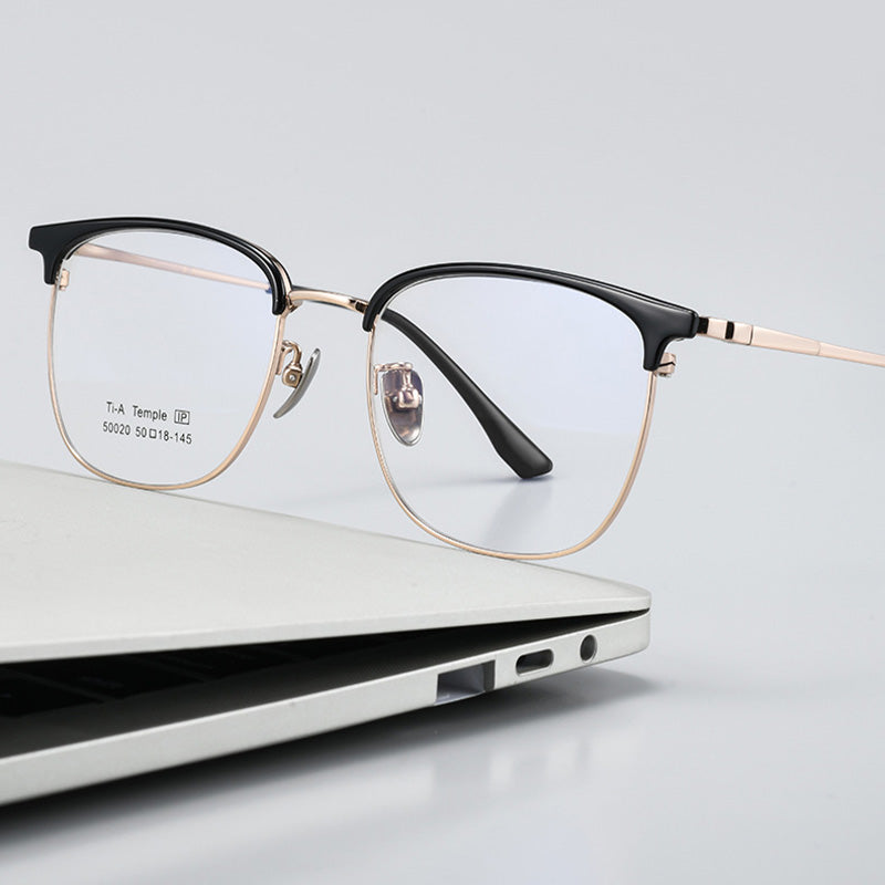 Classic Panto Browline Optical Frame 50020M