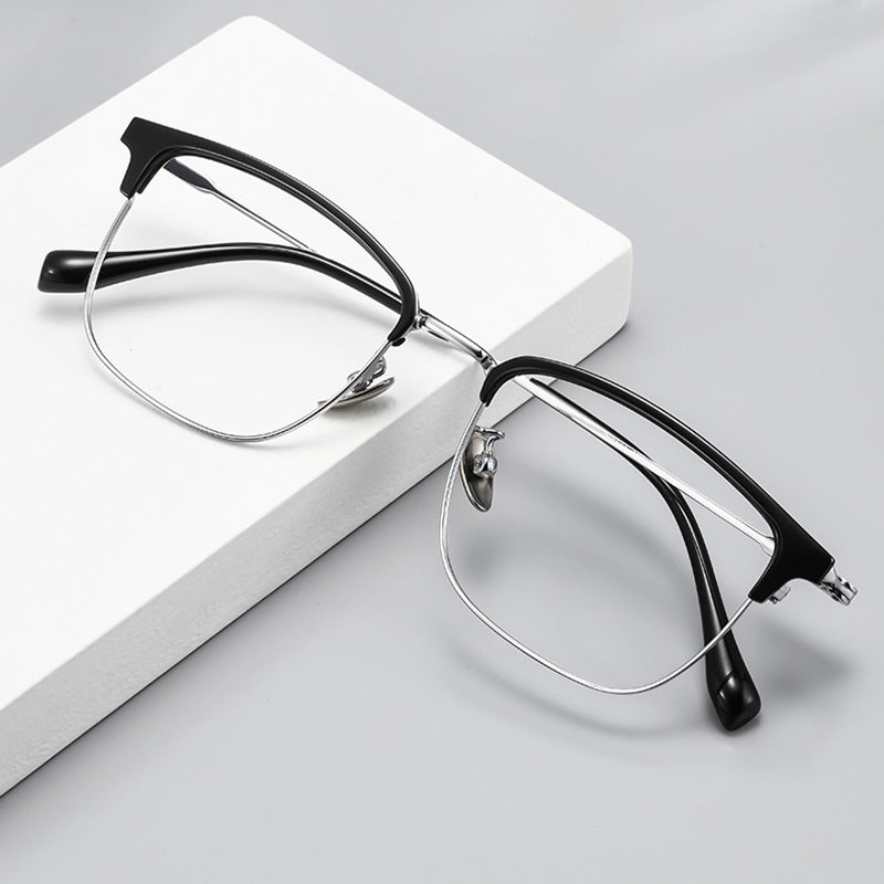 Classic Rounded Square Browline Optical Frame 50021M