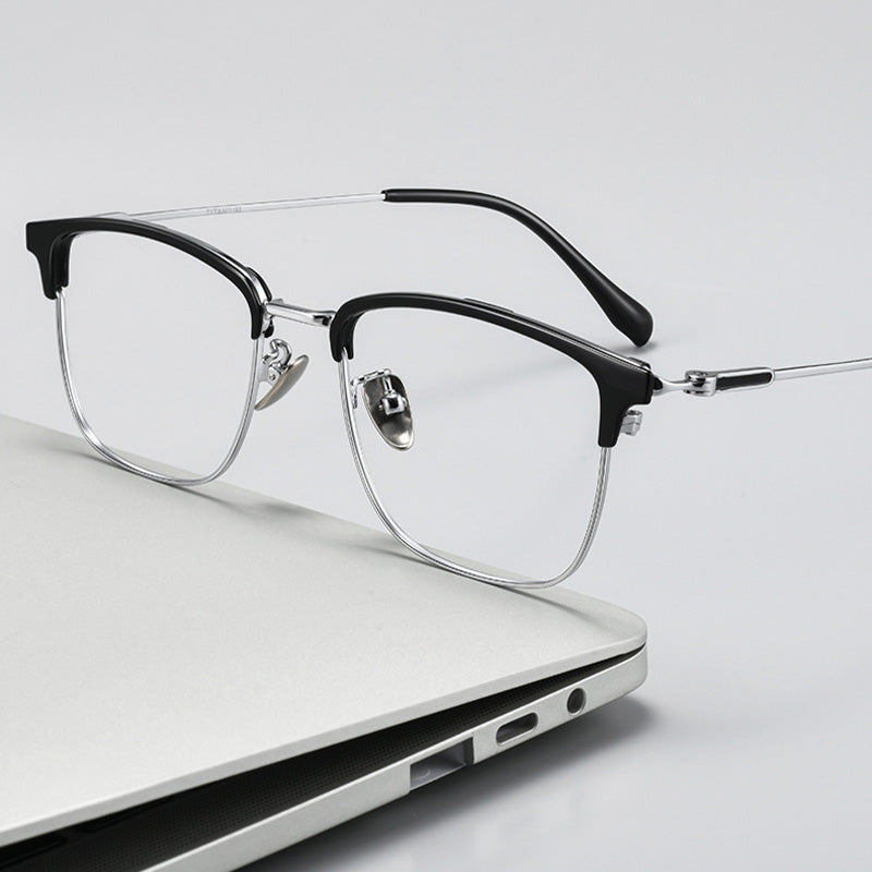 Classic Rounded Square Browline Optical Frame 50021M