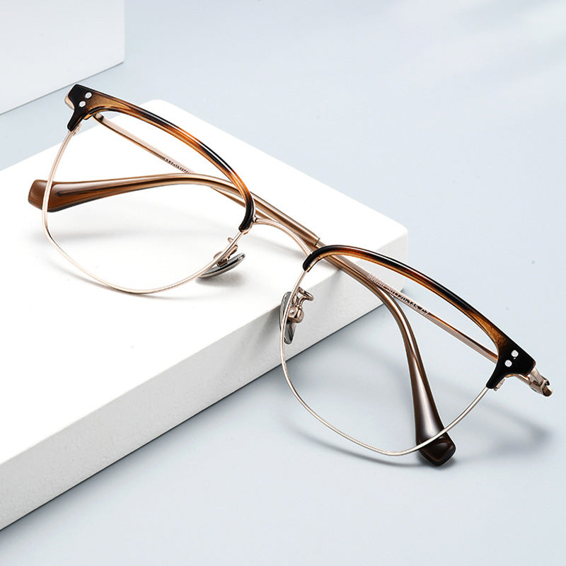 Classic Panto Browline Optical Frame 50030M