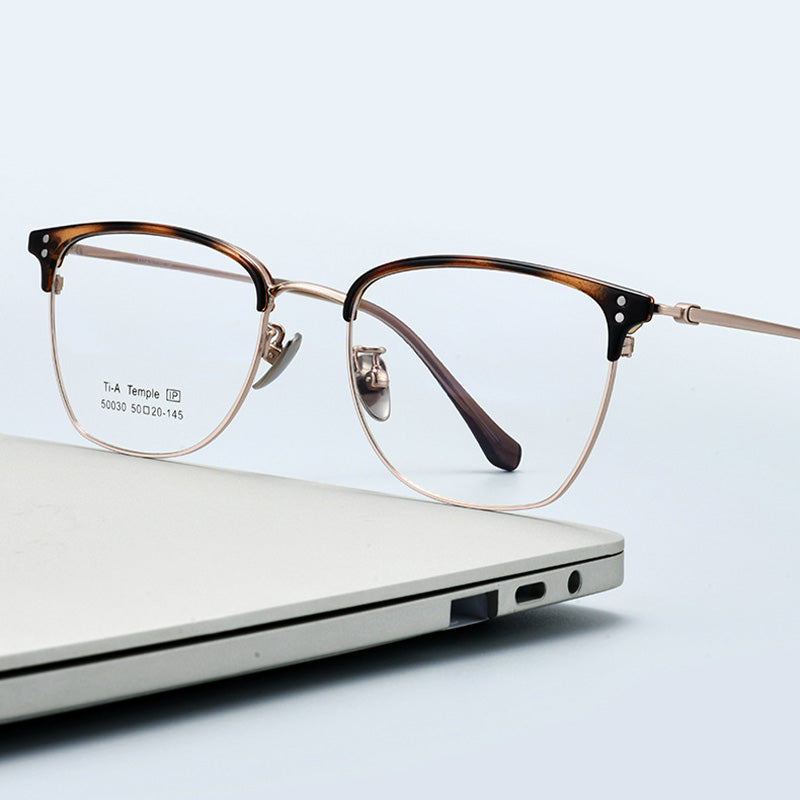 Classic Panto Browline Optical Frame 50030M