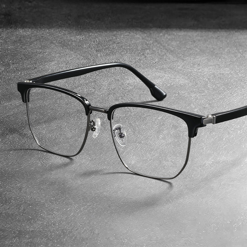 Large Frame Square Browline Optical Glasses Frame 6619DD