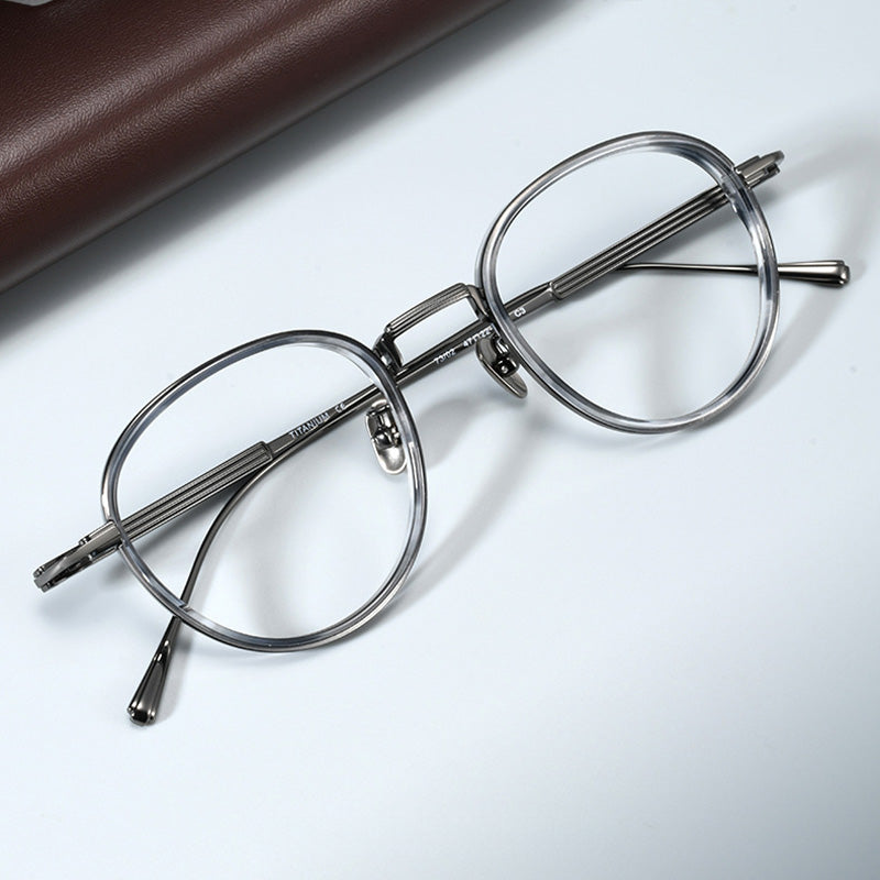 Retro Windsor Rim Composite Eyeglasses 7302HS