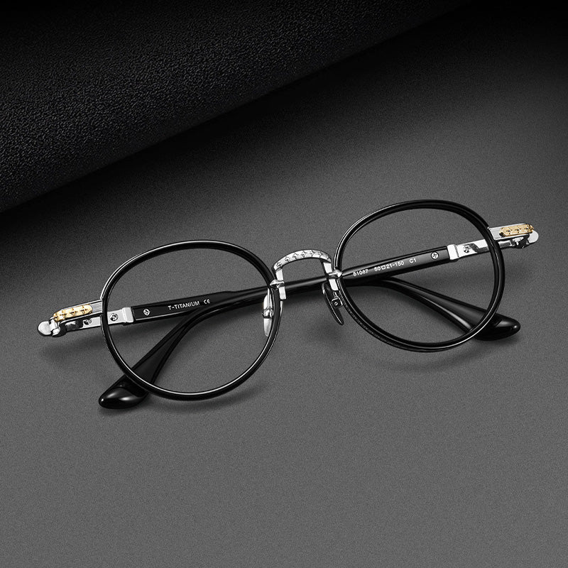 Oversized Vintage Engraved Gothic Optical Frame 81087HT