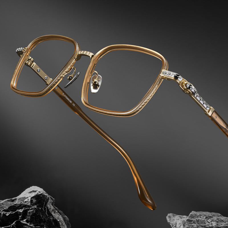 Oversized Vintage Engraved Gothic Optical Frame 81088HT