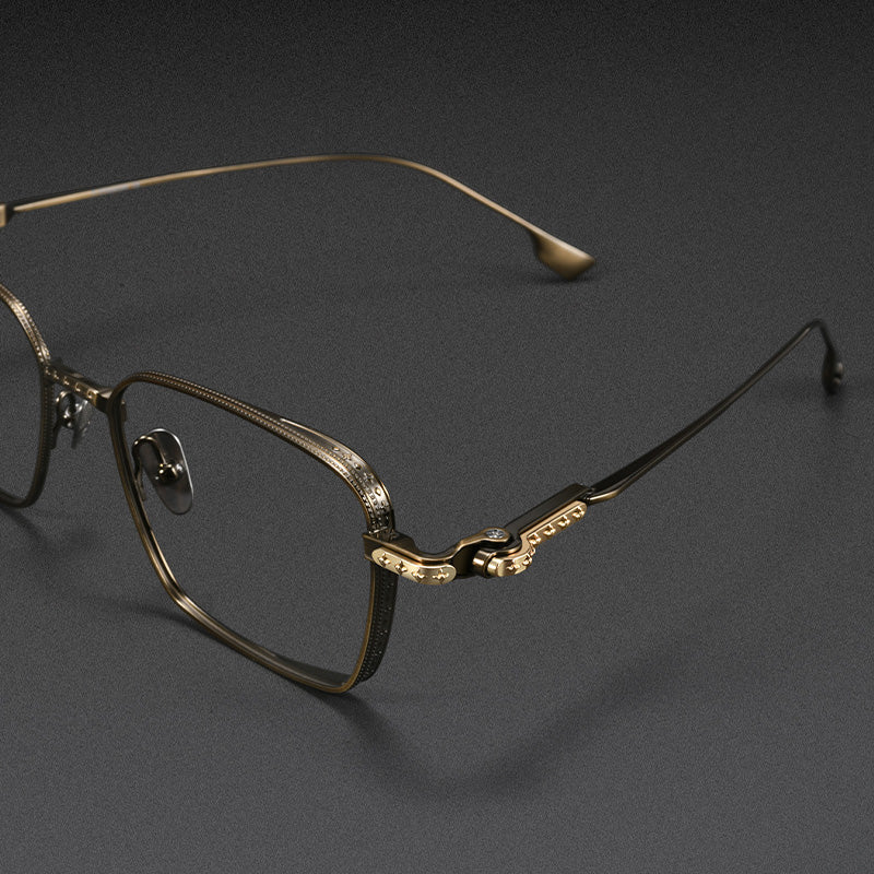 Oversized Vintage Engraved Gothic Optical Frame 81090
