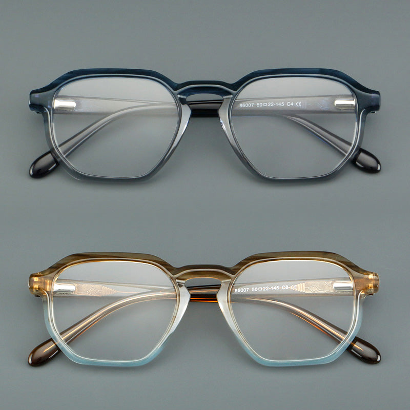 Soft Geometric Duo-Tone Acetate Optical Frames 86007