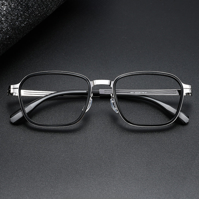 Windsor Rim Style Square Acetate Metal Spectacles Frame 8601HT