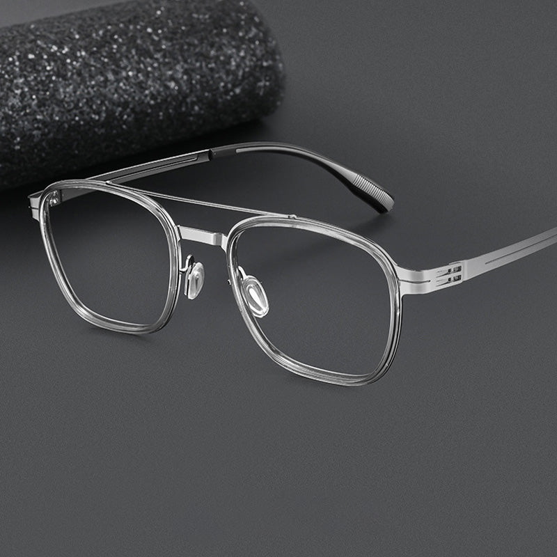 Windsor Rim Style Navigator Acetate Metal Spectacles Frame 8602HT