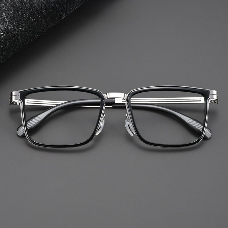 Windsor Rim Style Square Acetate Metal Spectacles Frame 8605HT