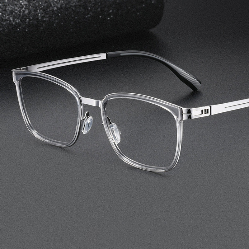 Windsor Rim Style Wellington Acetate Metal Spectacles Frame 8606HT
