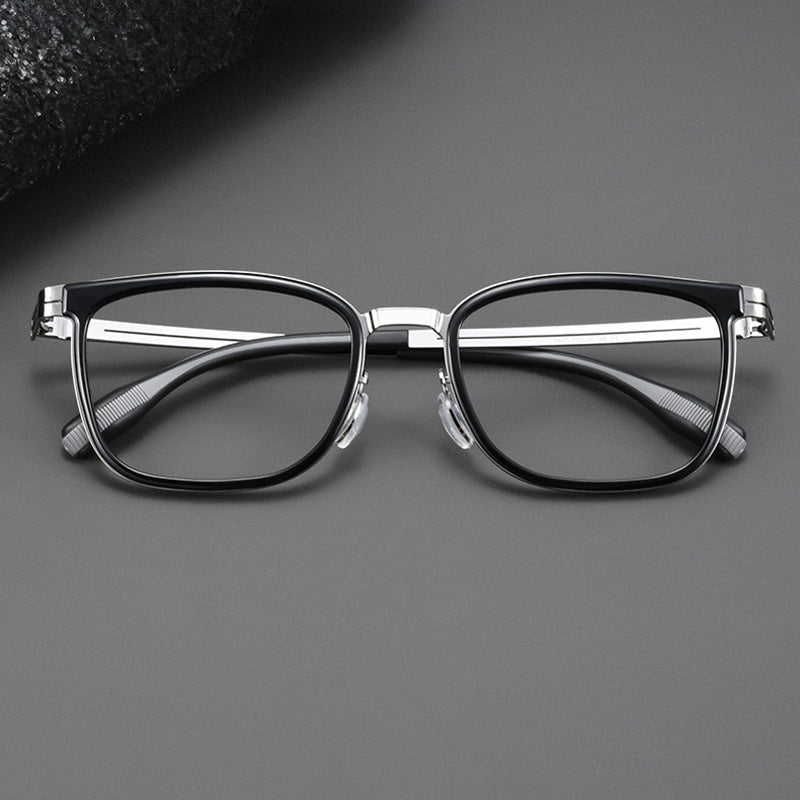 Windsor Rim Style Wellington Acetate Metal Spectacles Frame 8607HT