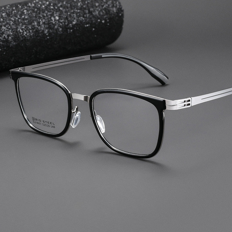 Windsor Rim Style Wellington Acetate Metal Spectacles Frame 8607HT