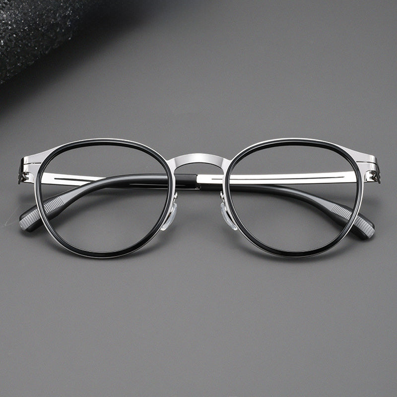 Windsor Rim Style Boston Acetate Metal Spectacles Frame 8610HT