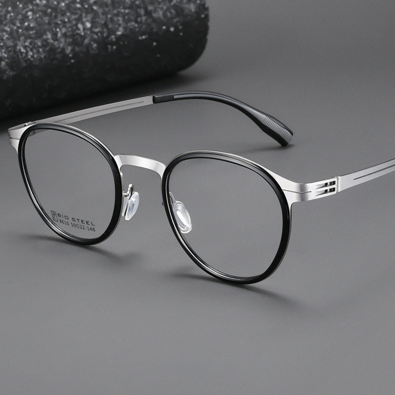 Windsor Rim Style Boston Acetate Metal Spectacles Frame 8610HT