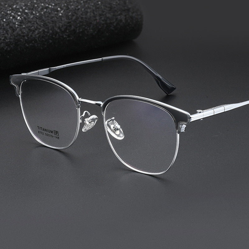 Classic Panto Browline Optical Frame 8702GT