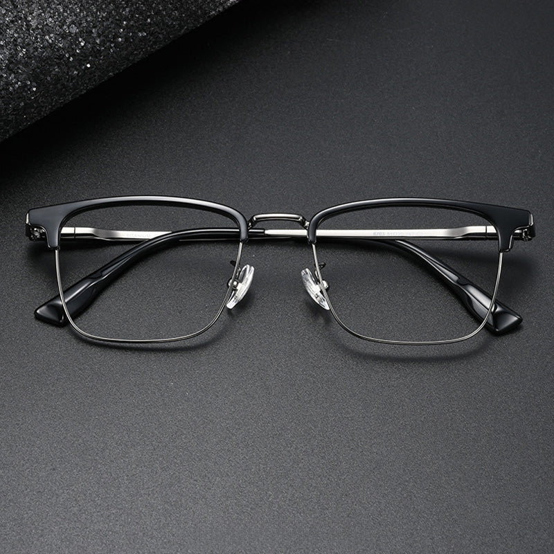 Classic Rectangular Browline Optical Frame 8703GT