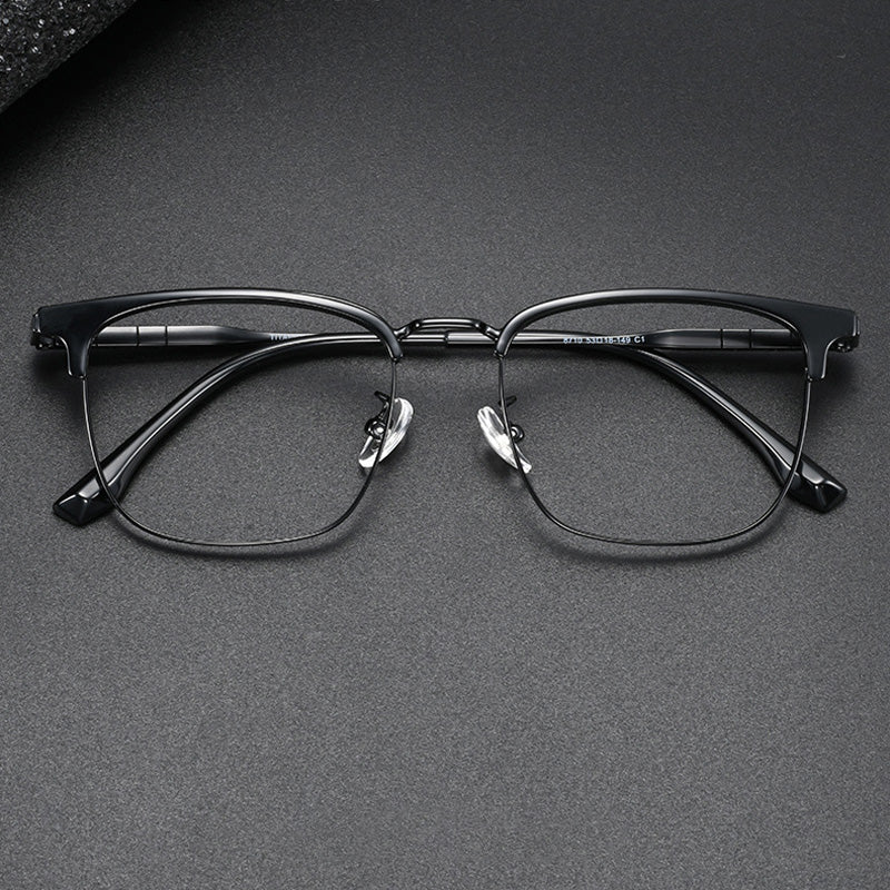 Classic Rectangular Browline Optical Frame 8710GT