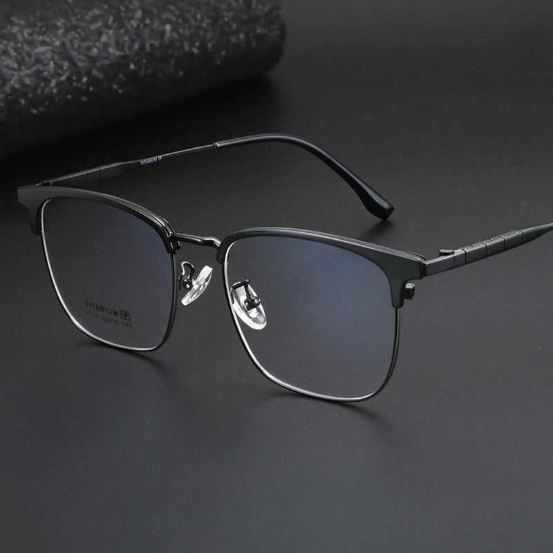 Classic Rectangular Browline Optical Frame 8710GT