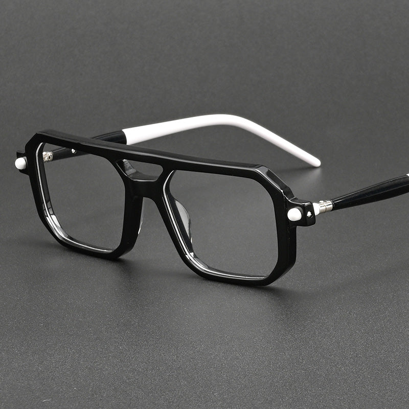 Geometric Square Aviator Optical Frames with Color-Blocked Temples EM8809