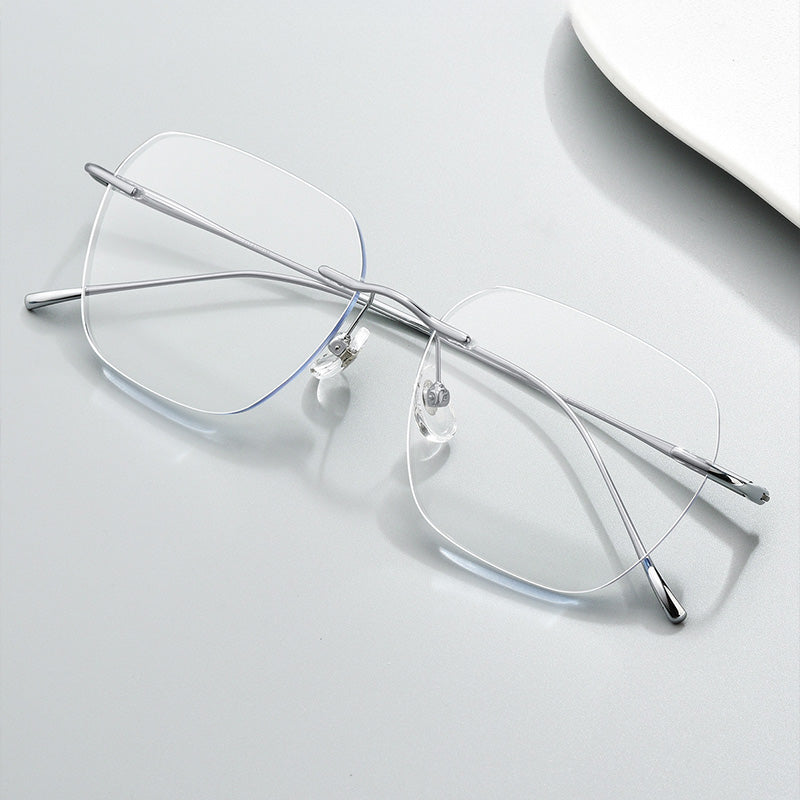 Minimalist Geometric Rimless Glasses 8978WK