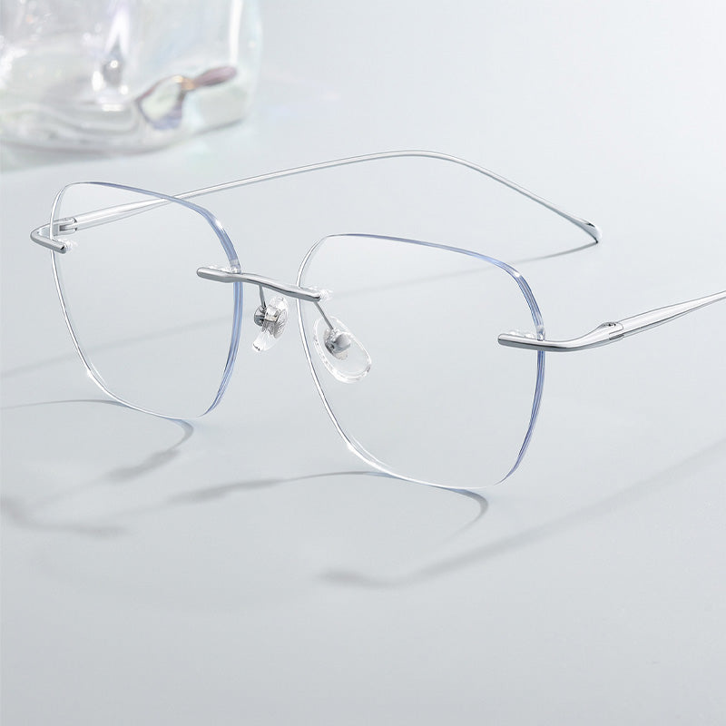 Minimalist Geometric Rimless Glasses 8978WK