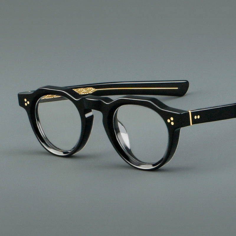 Crown Panto Acetate Full Rim Prescription Glasses Spectacles Frames A1051