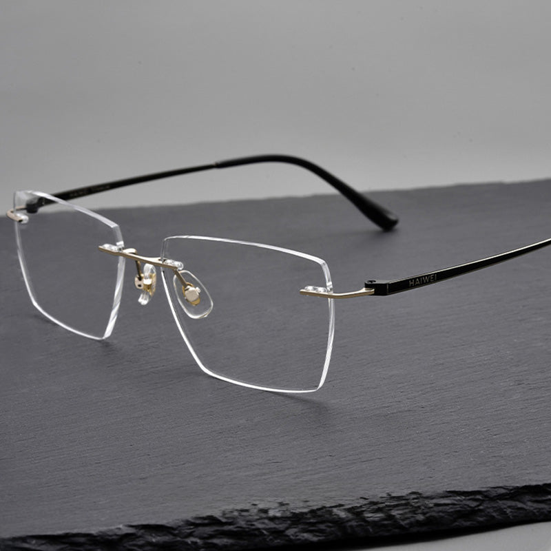 Geometric Angular Optical Rimless Glasses BD6007Z