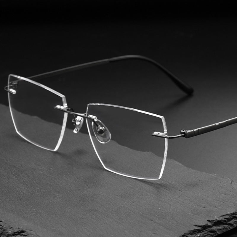 Geometric Angular Optical Rimless Glasses BD6008Z