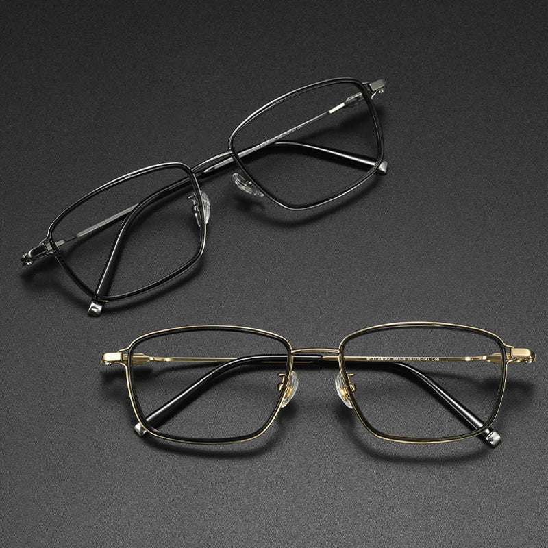 Rectangular Acetate Metal Oversized Prescription Frames BM506