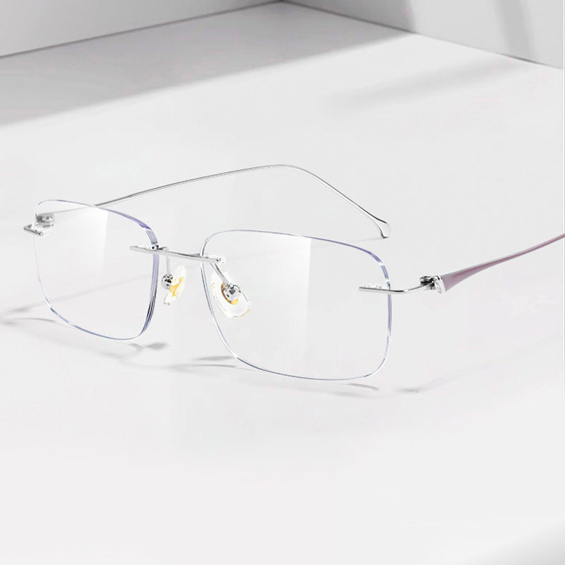 Minimalist Rectangle Rimless Glasses BM8951
