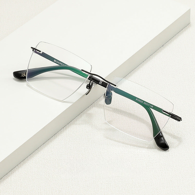 Men’s Business Square Rimless Glasses BW6029V