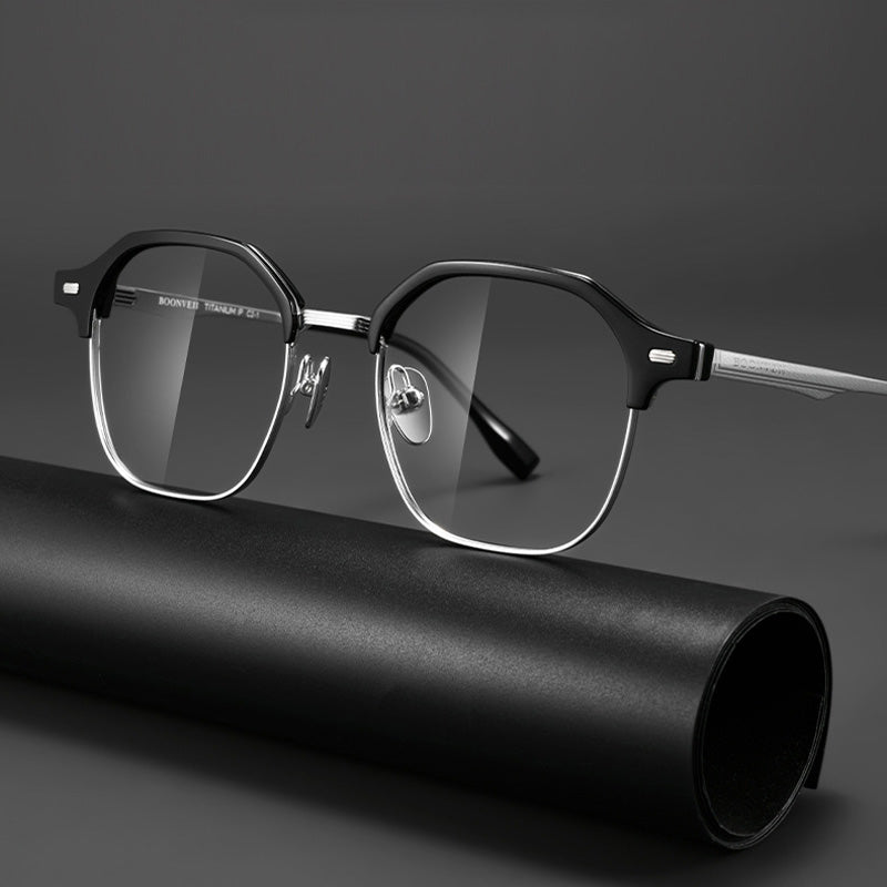 Geometric Eyebrow Line Acetate Full Rim Prescription Glasses Spectacles Frames BV7205V
