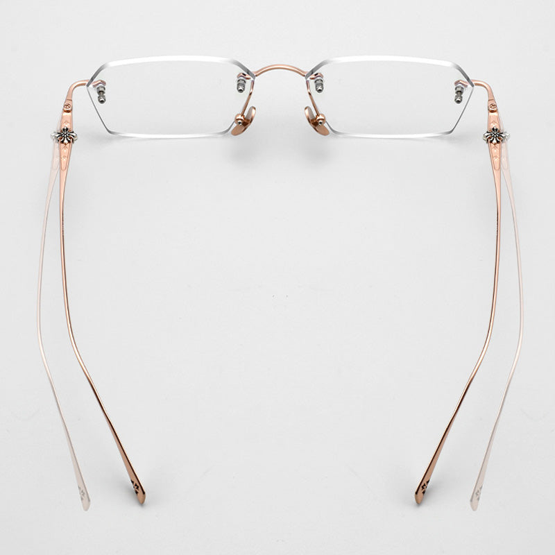Gothic Oversized Polygonal Rimless Glasses CH5806Y