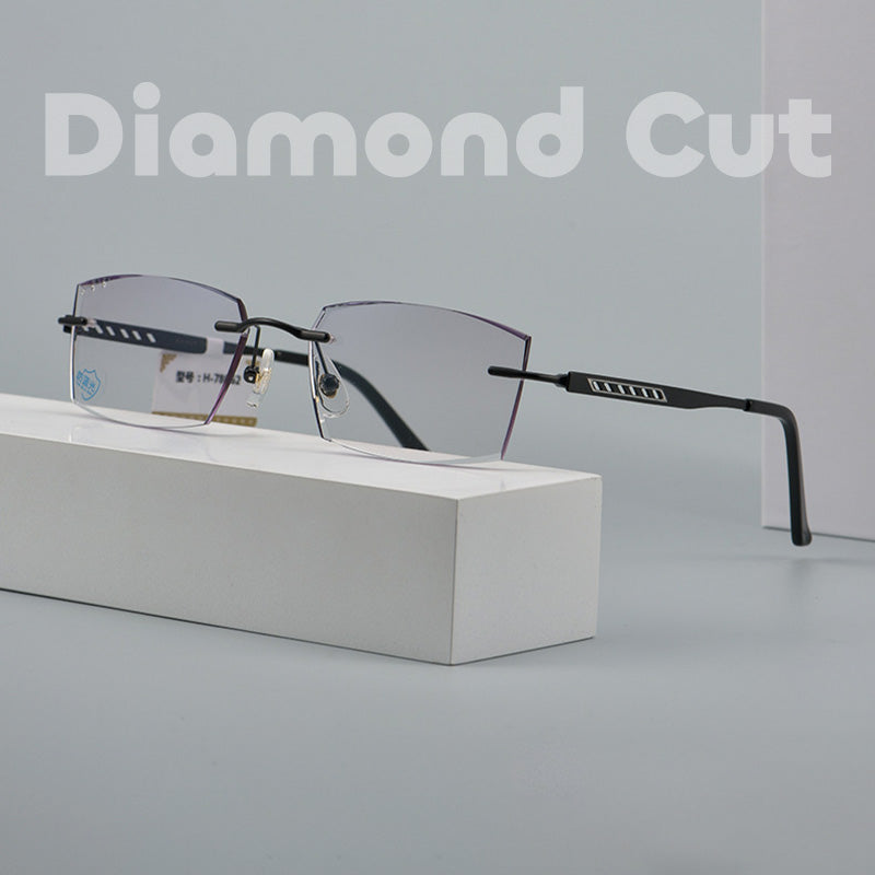 Diamond Cut Men Rimless Glasses H-78572 H-78662 H-90026 H-90232