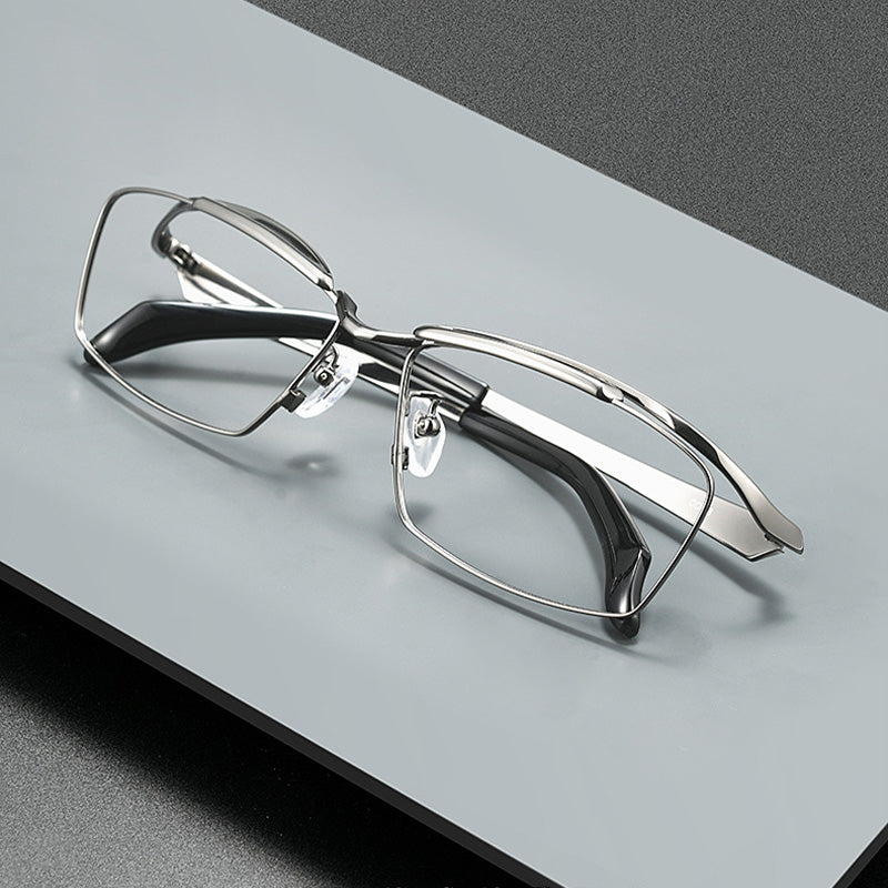 Cyberpunk Suspended Brow Titanium Eyewear Tactical Full Rim Spectacles HM2310T