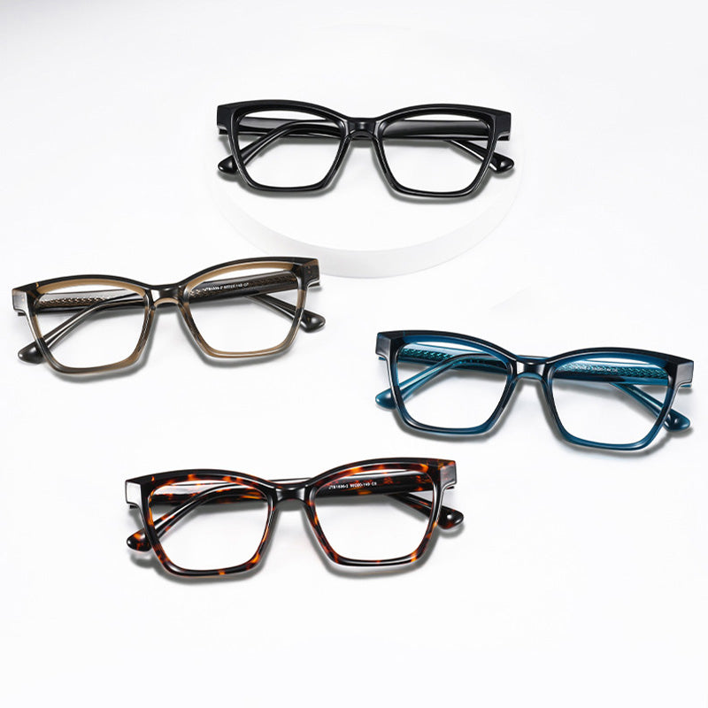 Chunky Acetate Square Cat-Eye Glasses JTB1806-2E