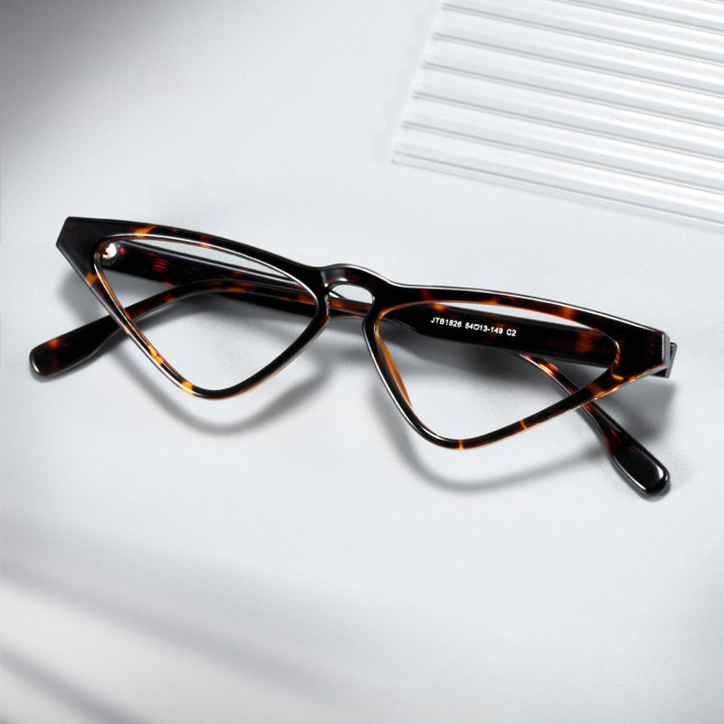Sharp Angle Triangular Cat-Eye Acetate Eyewear JTB1826E