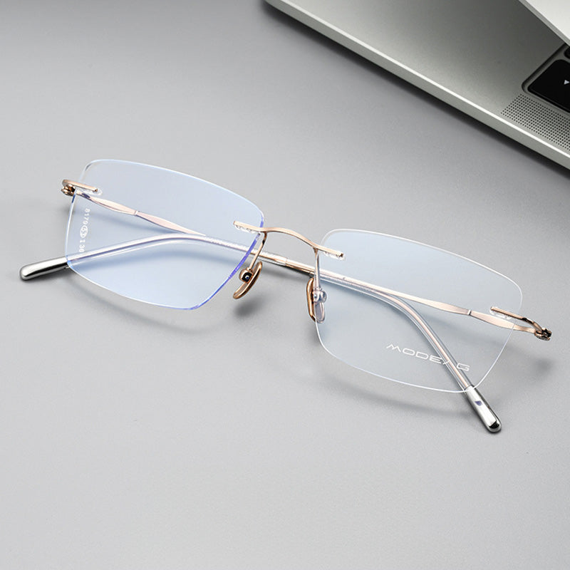 Ultra-Lightweight Minimalist Rimless Glasses M8179S